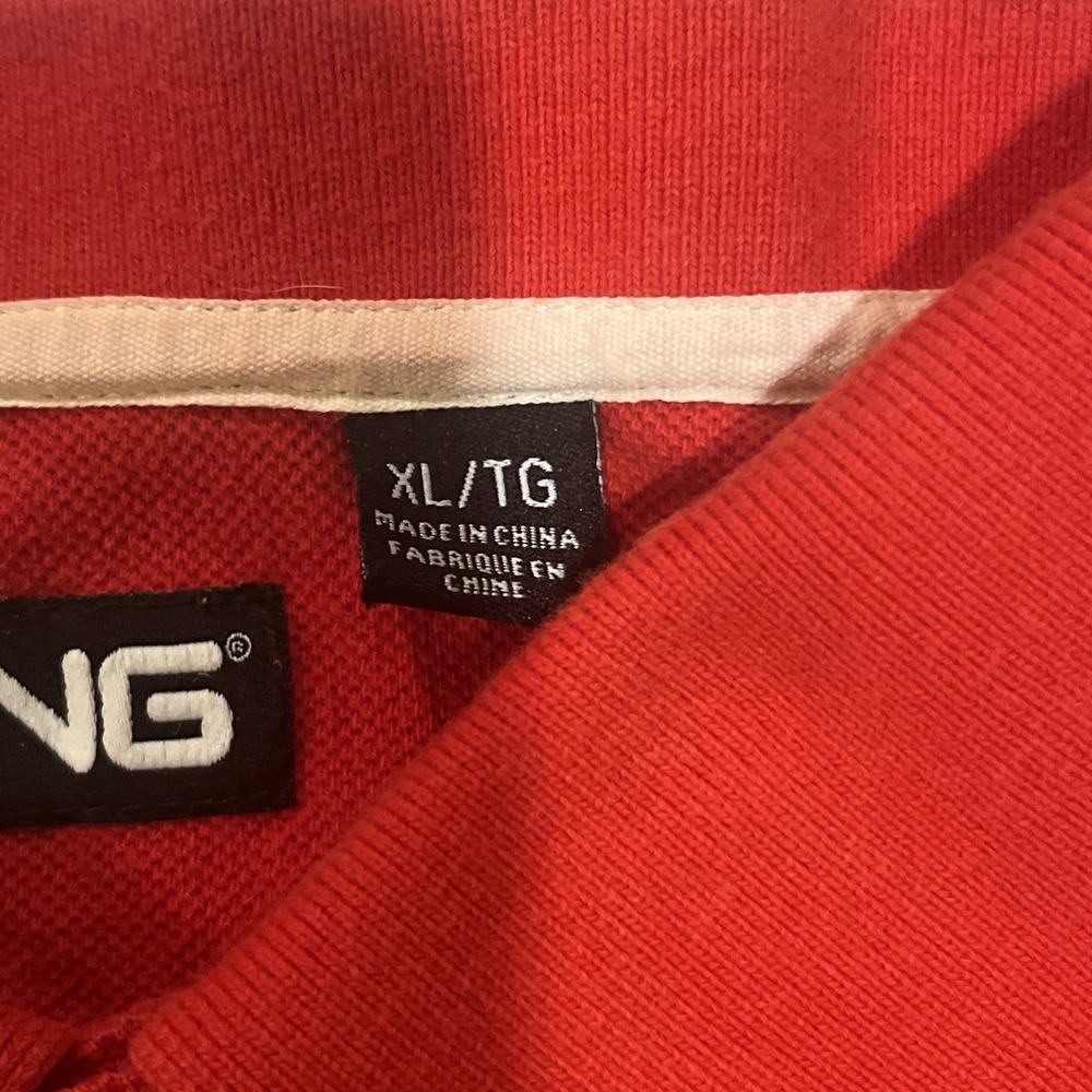Vintage Ping Eagle Polo Golf Shirt Men's XL Red Logo Knit Solid 2011 - Picture 5 of 8